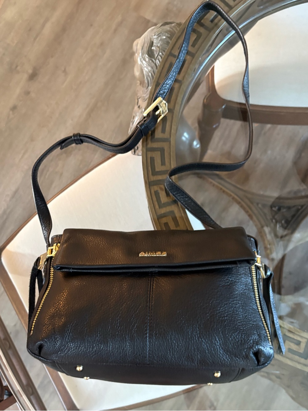🖤🖤AIMEE KESTENBERG BALI BLACK PEBBLED LEATHER CROSSBODY BAG!🖤🖤 - Picture 6 of 10